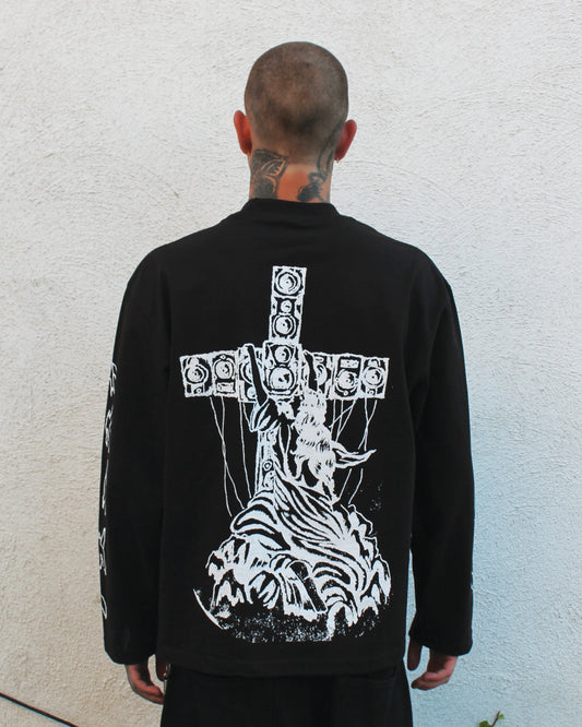 [EXP001 HEAVEN] Long Sleeve Tee - Black