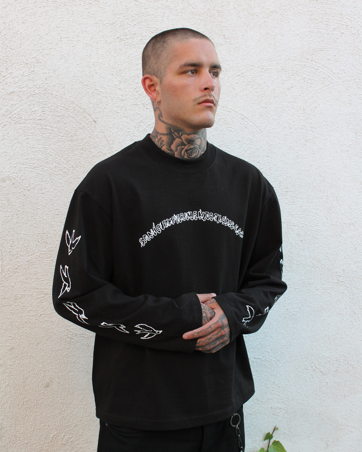 [EXP001 HEAVEN] Long Sleeve Tee - Black